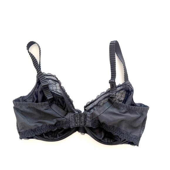 Chantelle C Chic Black Lace Bra 38E (38DD) Style # 3641 - Picture 4 of 6